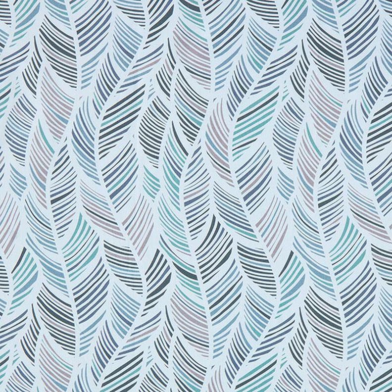 Decor Fabric Half Panama leaf pattern – blue,  image number 1