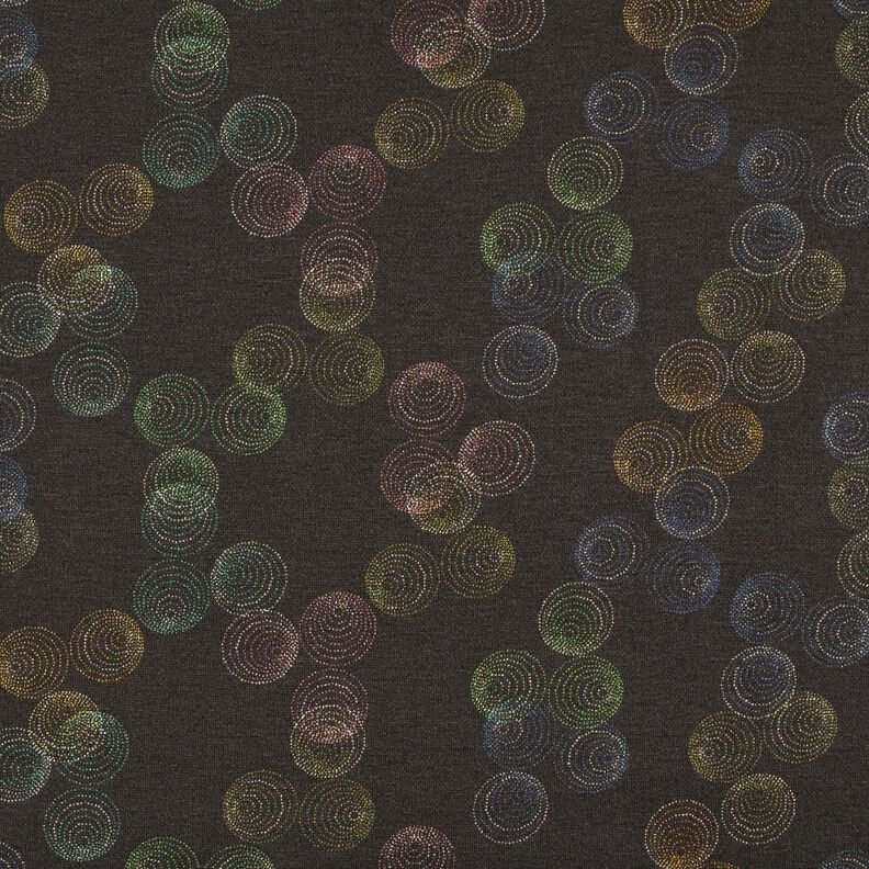 Viscose Jersey Colourful Circles – black,  image number 1