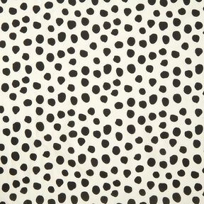 Coated Cotton soft dots – offwhite/black, 