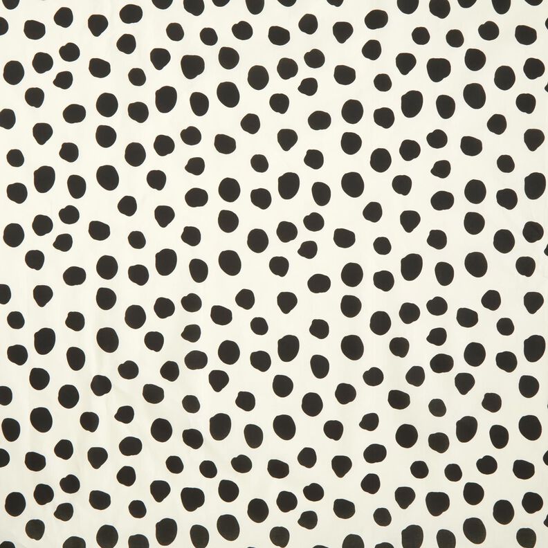 Coated Cotton soft dots – offwhite/black,  image number 1