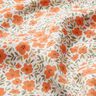 Decor Fabric Sateen sea of blooms – peach orange/white,  thumbnail number 2