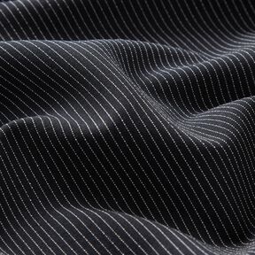 Trouser fabric small pinstripes – black, 