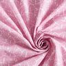 Coated Cotton abstract mini leaves – pink/white,  thumbnail number 4