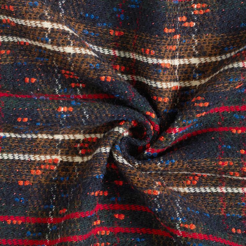 Coat fabric wool blend blurred check,  image number 4