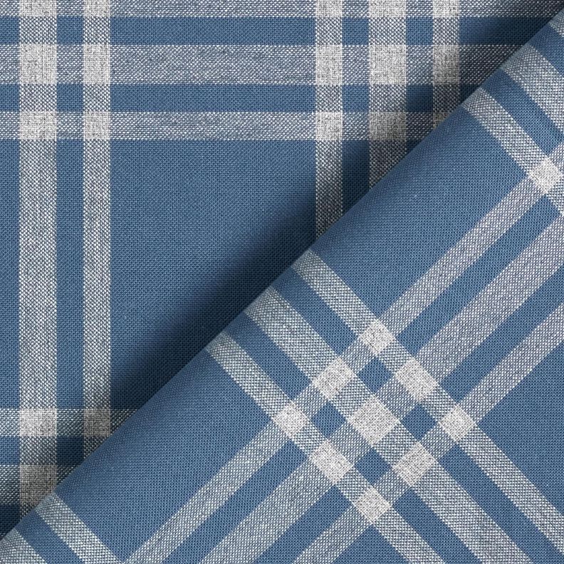 Cotton fabric large check – denim blue/light grey,  image number 4