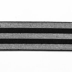 Striped Elastic [40 mm] – black/silver, 