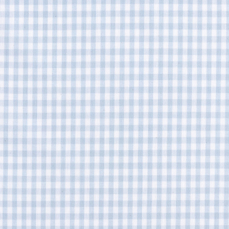 Cotton Vichy check 0,5 cm – light wash denim blue/white,  image number 1