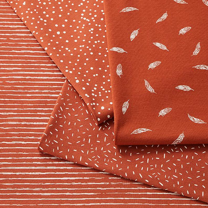 Cotton jersey scribble stripes – terracotta,  image number 5