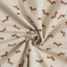 Decor Fabric Half Panama Dachshunds – natural/medium brown,  thumbnail number 3