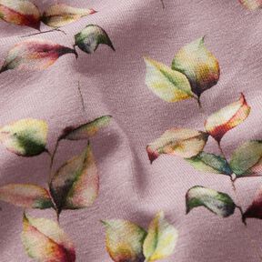 Cotton Jersey watercolour branches Digital Print – light dusky pink, 