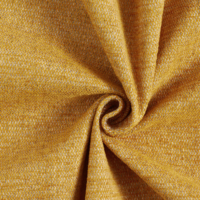 Upholstery Fabric Chenille Mottled – curry yellow/silver grey,  image number 1