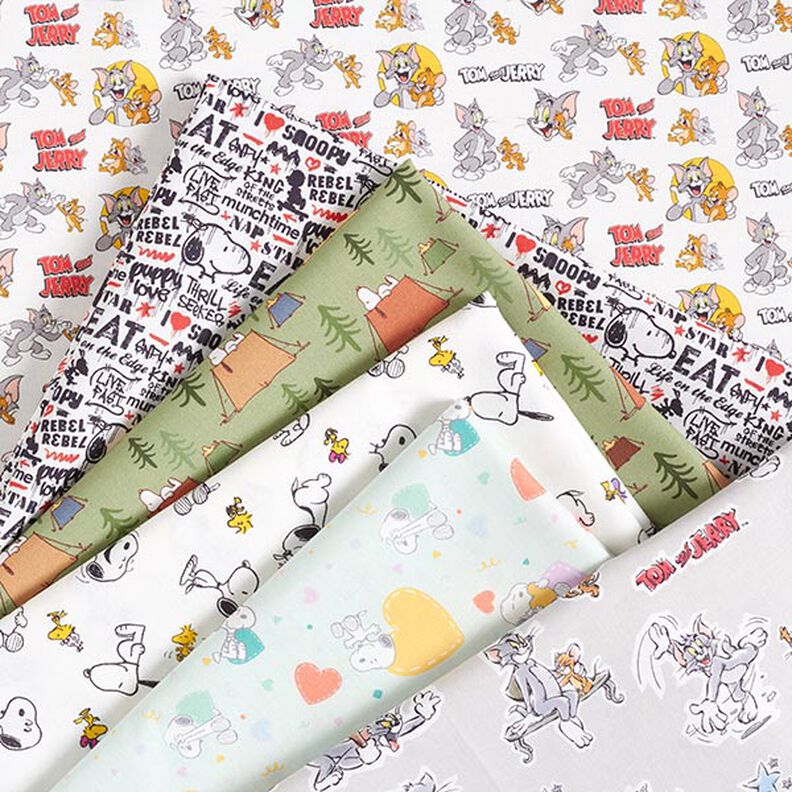 Cotton poplin licensed fabric Snoopy & Woodstock | Peanuts ™ – white,  image number 5