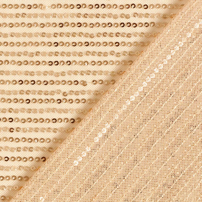 Sequin fabric vertical stripes – gold,  image number 4