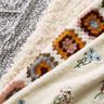 Knitted coat fabric wool blend patchwork, white – white/beige,  thumbnail number 6