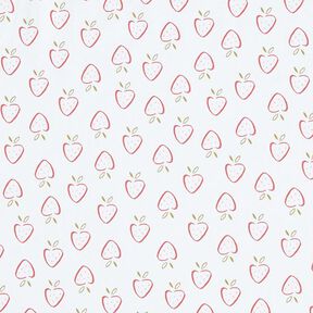 Cotton Jersey Stylised Strawberries – white/pink, 