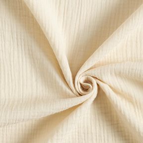 GOTS Unbleached muslin/double crinkle woven fabric | Tula – natural, 