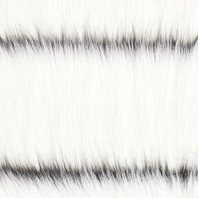 Faux Fur Horizontal stripes – offwhite/black, 