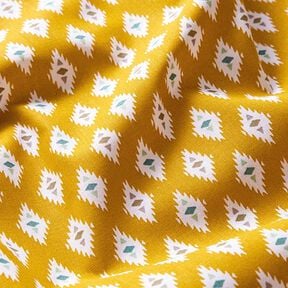 Cotton Cretonne abstract diamonds – mustard, 