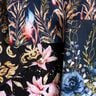 French Terry Border fabric dried flowers and feathers | Glitzerpüppi – midnight blue/cinnamon,  thumbnail number 7