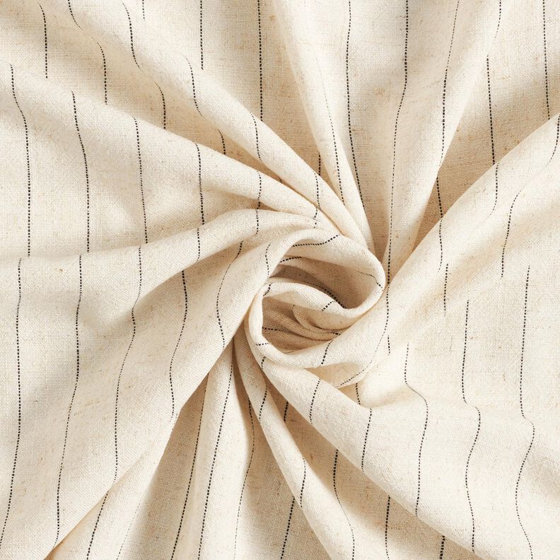 Viscose-linen crepe wide pinstripes – beige,  image number 3