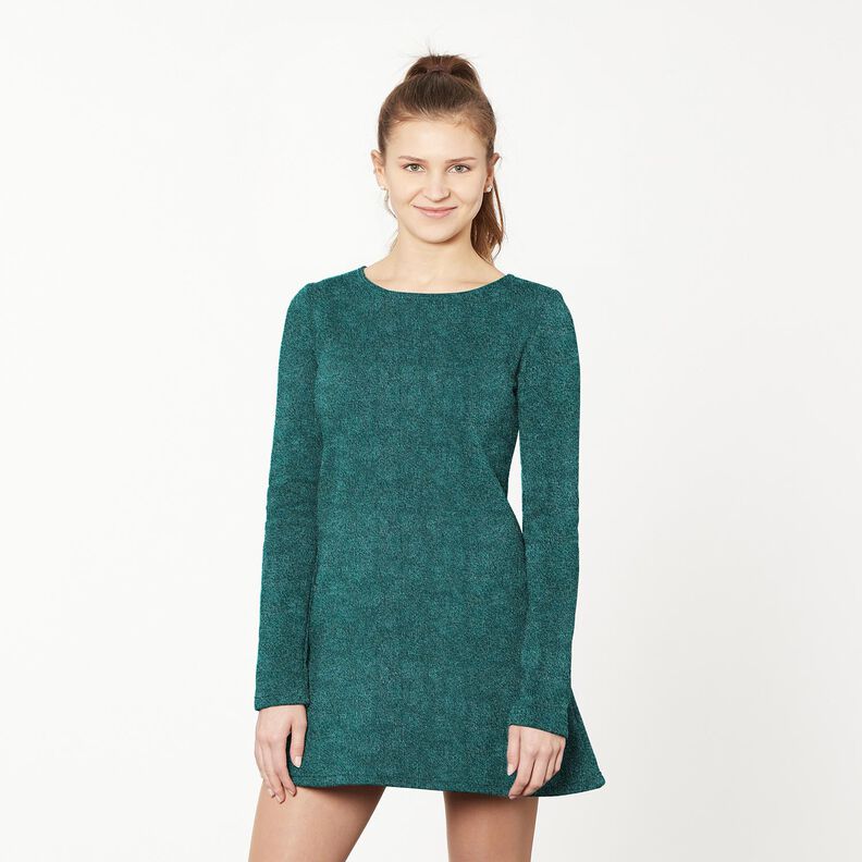 glittery leopard print fine knit – petrol,  image number 5