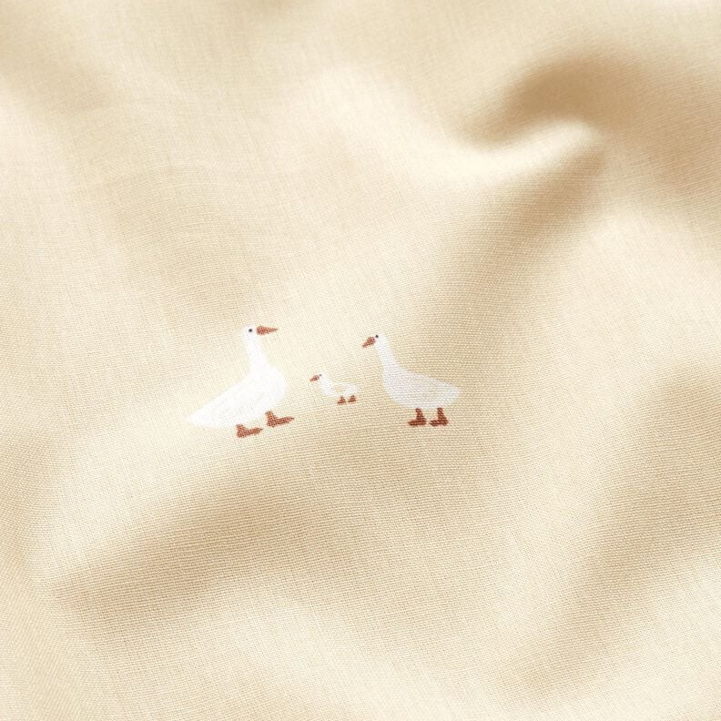 Cotton Poplin Goose family – light beige,  image number 2