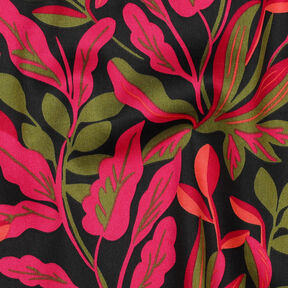 Sateen Lush Leaves | Nerida Hansen – black/pink, 