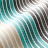 Outdoor Fabric Canvas Stripes with colour gradient – turquoise/grey,  thumbnail number 3