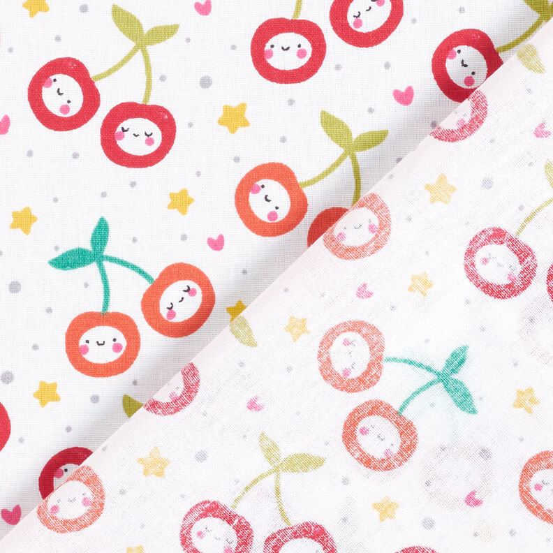 Cotton Poplin happy cherries – white,  image number 4