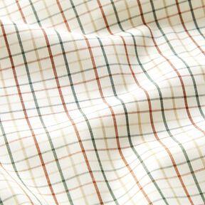 Cotton fabric grid check – offwhite/fir green, 