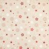 Half Panama Decor Fabric Shimmering Stars – gold/red,  thumbnail number 1