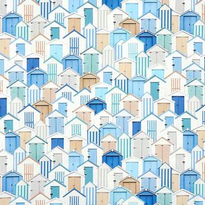 Outdoor Fabric Canvas beach houses – blue/white, 