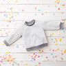 Light Cotton Sweatshirt Fabric Plain – white,  thumbnail number 7