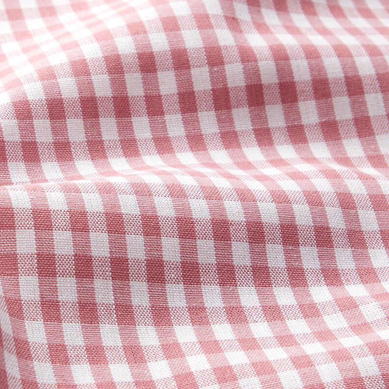 Cotton Vichy check 0,5 cm – dusky pink/white,  image number 2