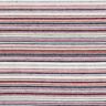 Colourful stripes coarse linen fabric – white/navy blue,  thumbnail number 1