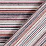 Colourful stripes coarse linen fabric – white/navy blue,  thumbnail number 4