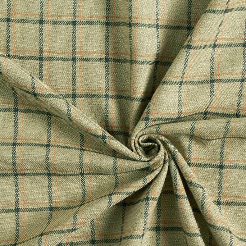 Flannel double check – khaki/fir green,  image number 3