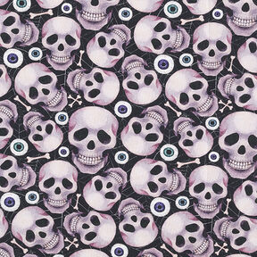 Cotton Poplin Skull – black/mauve grey, 