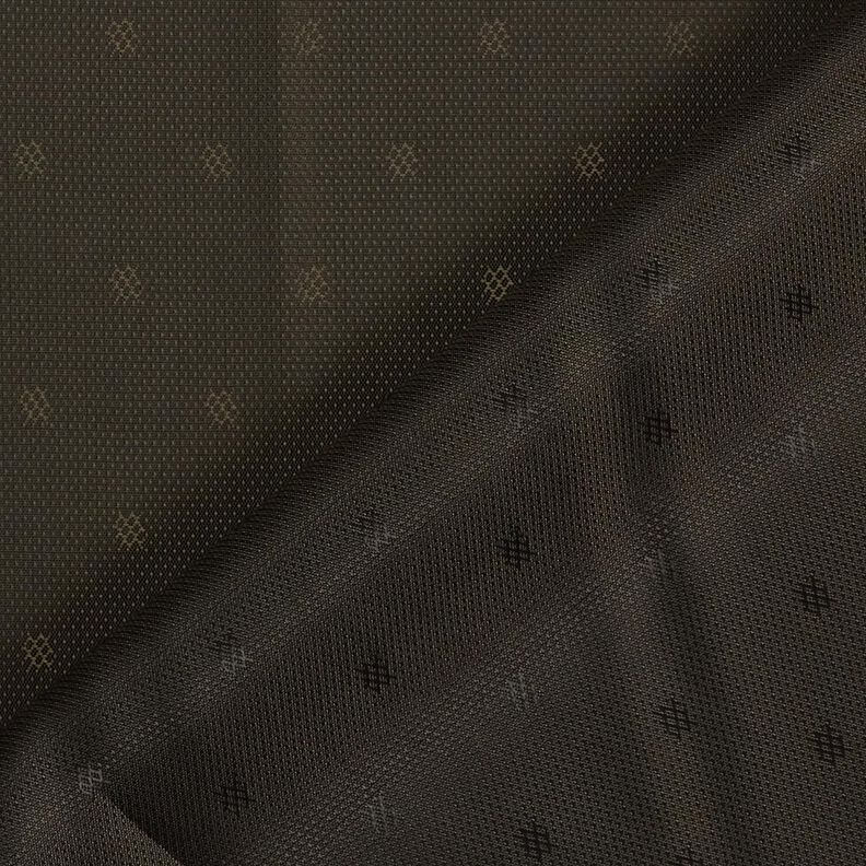 Lining Fabric Jacquard Rectangle – black brown,  image number 4