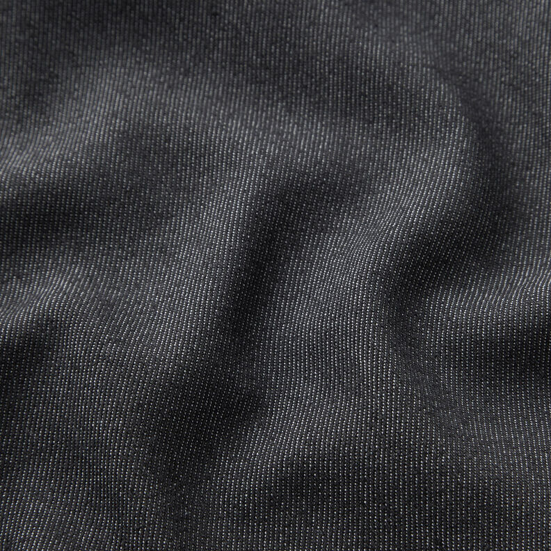 Cotton denim stretch medium – black,  image number 2