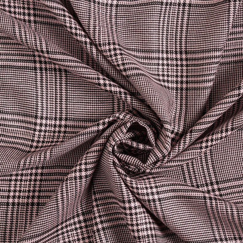 viscose fabric Glen Plaid – dusky pink/black,  image number 4