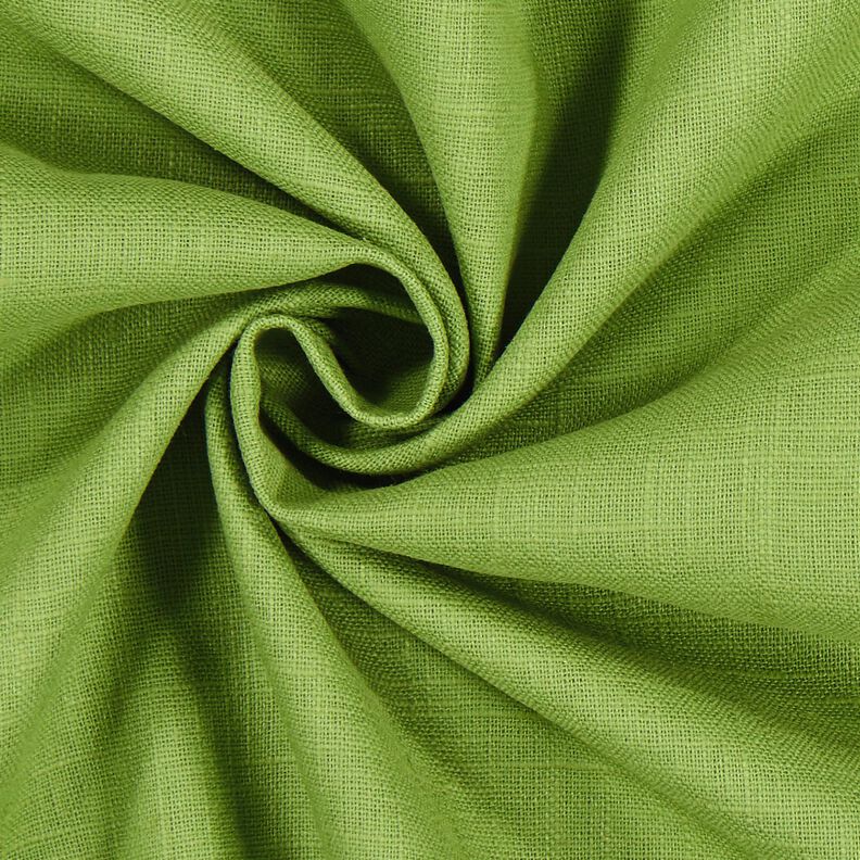Linen fabric Ramie mix medium – moss green,  image number 3