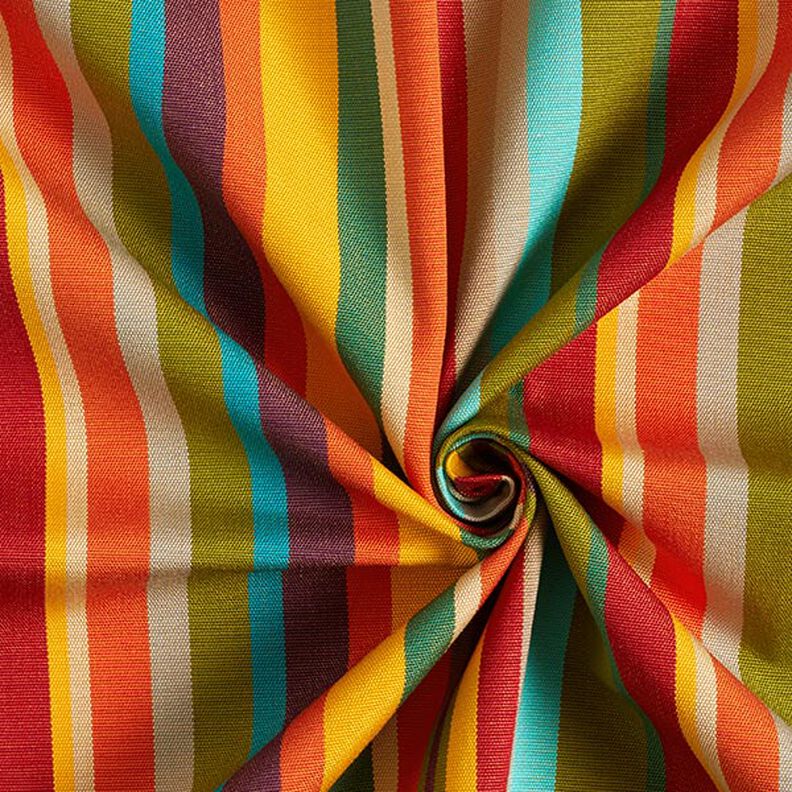 Outdoor Fabric Canvas Colourful stripes – green/yellow,  image number 3