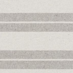 Decorative fabric, canvas mixed stripes, recycled – grey, 
