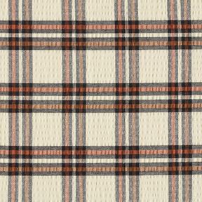 Seersucker tartan – beige/terracotta, 