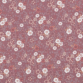 Cotton Jersey flower meadow – dark dusky pink, 