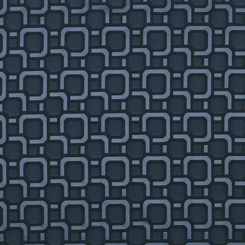 Lining Fabric Jacquard Retro Pattern – navy blue,  image number 1