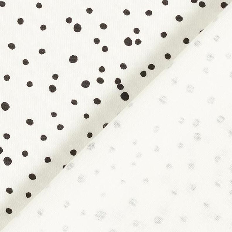 Cotton jersey irregular dots – white,  image number 4