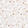 GOTS Cotton Jersey Branches & Birds Digital Print – white/copper,  thumbnail number 1