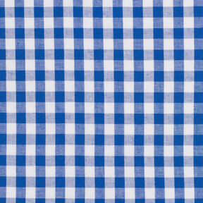 Cotton Vichy check 1 cm – royal blue/white, 